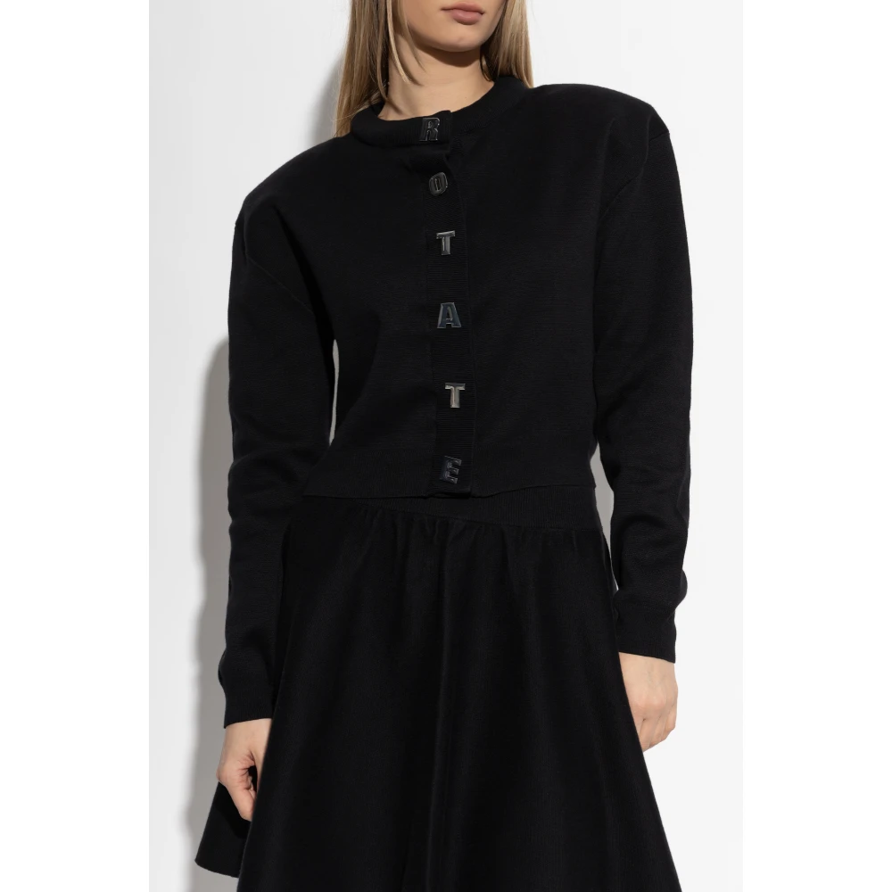 Rotate Birger Christensen Vest met afneembare schoudervullingen Black Dames