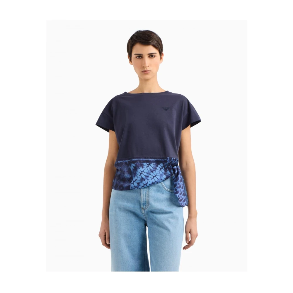 Emporio Armani Katoenen Overhemden Blue Dames
