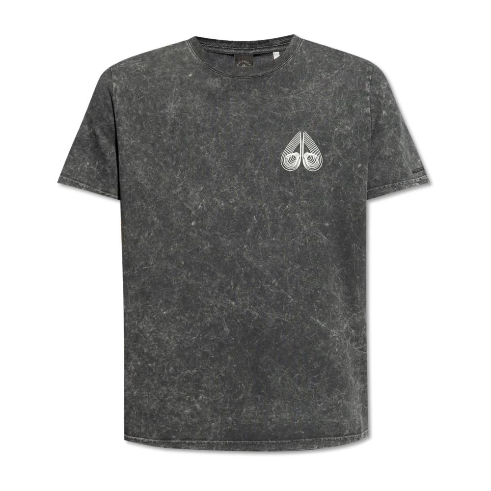 Moose Knuckles T-shirt met logo Gray Heren