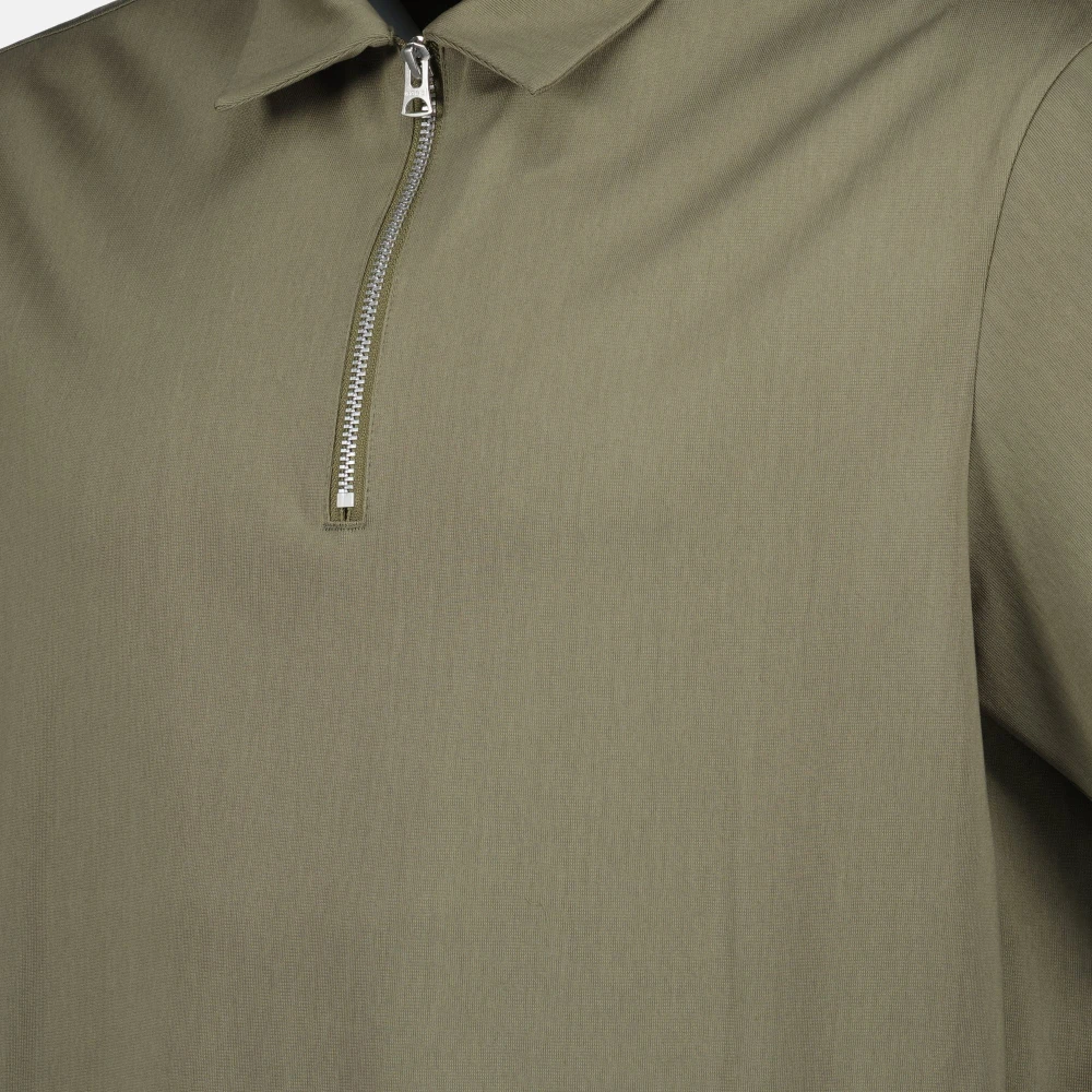 Sacai Groene Zip Polo Lente-Zomer 2025 Green Heren