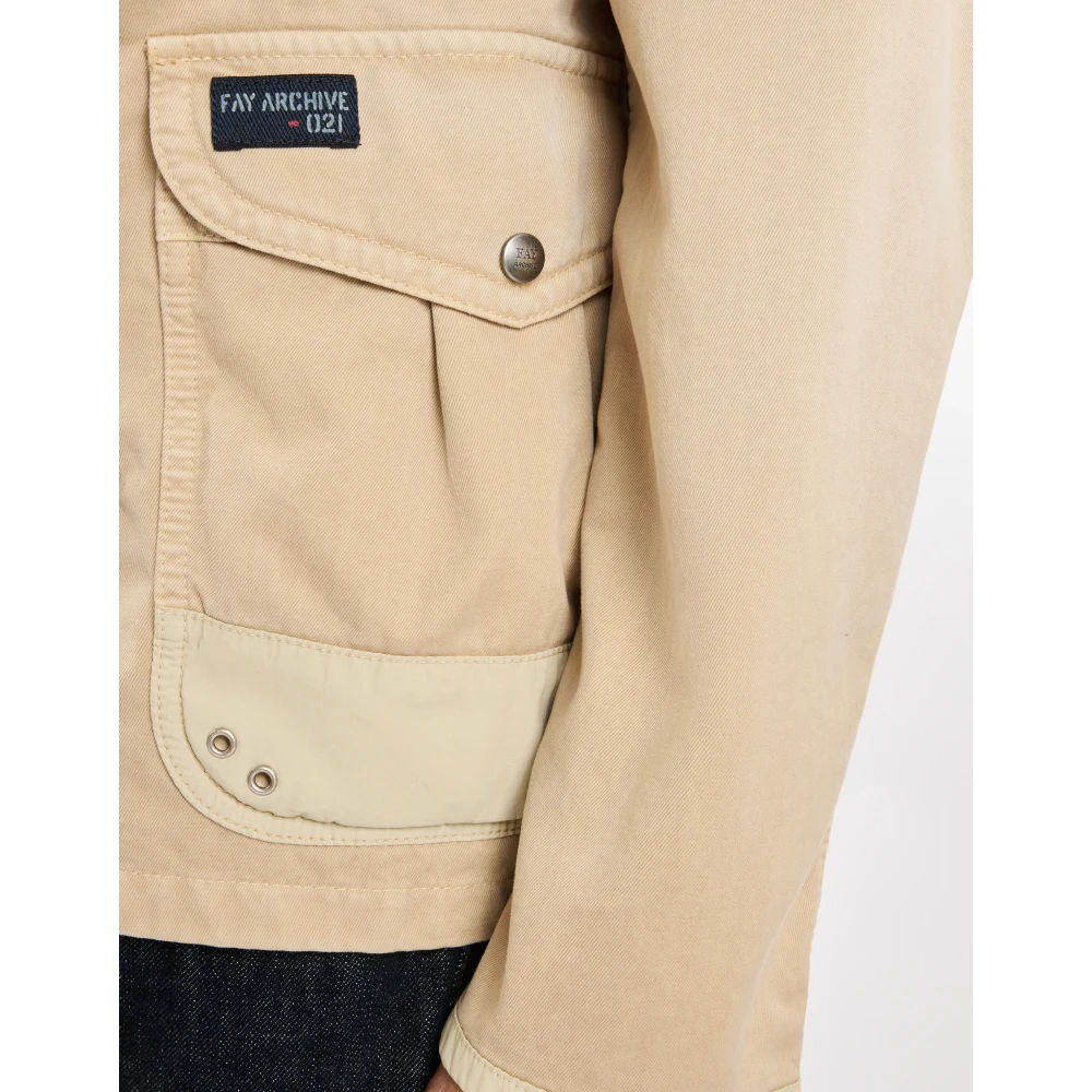 Fay Beige Jas voor Stijlvolle Outfits Beige Heren