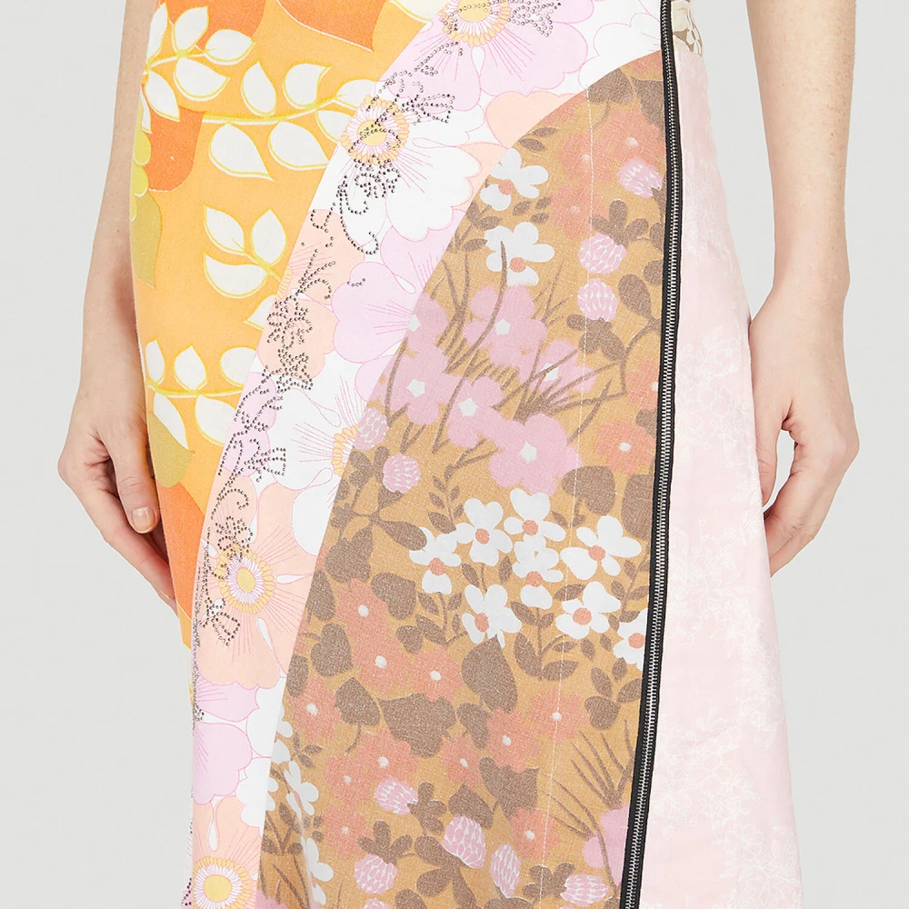 Rave Review Patchwork Bloemenrok Multicolor Dames