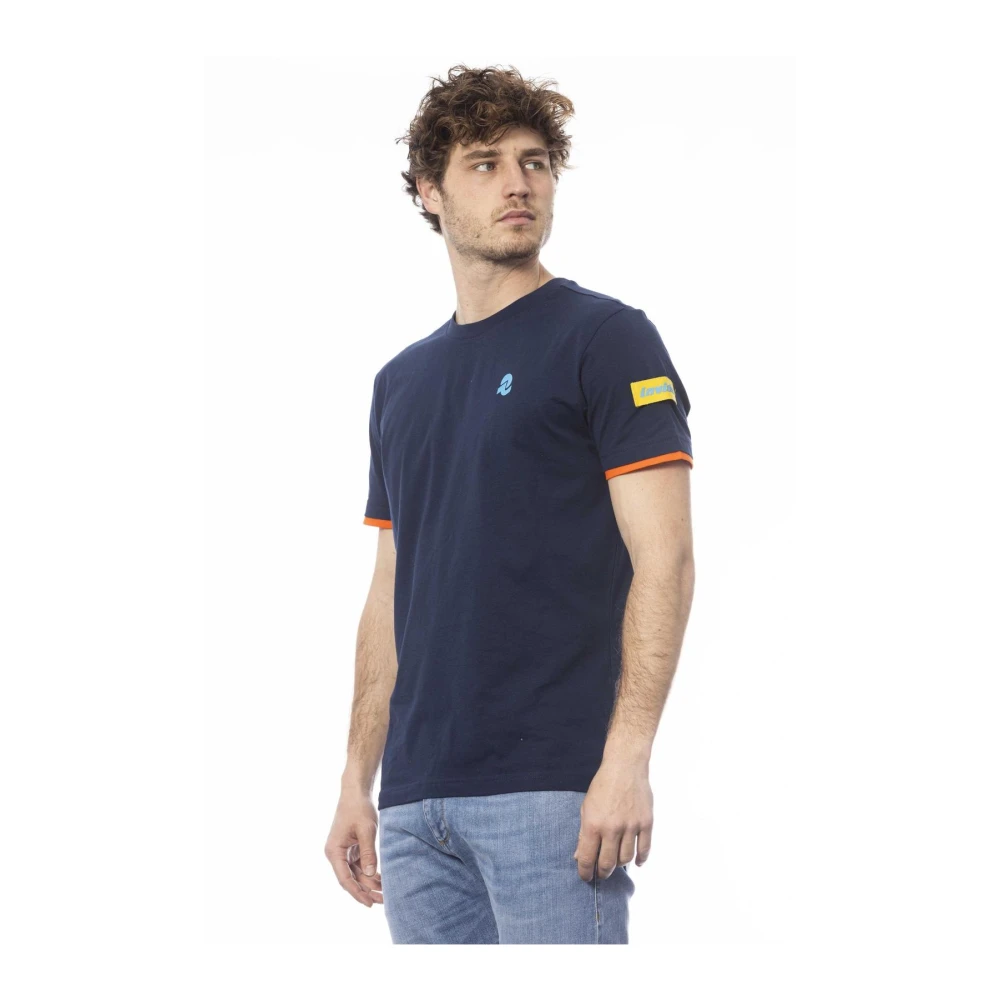 Invicta Katoenen Ronde Hals T-Shirt Blue Heren