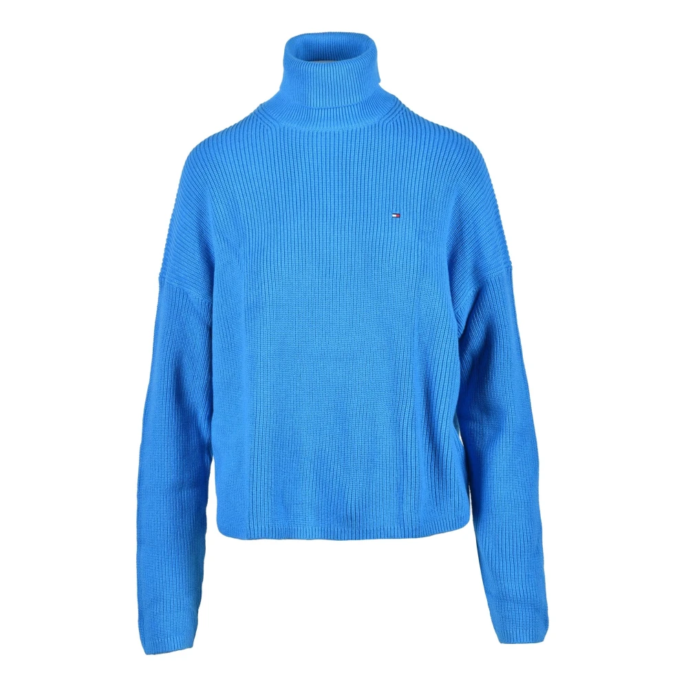 Tommy Hilfiger Katoenen Gebreide Trui Blue Dames
