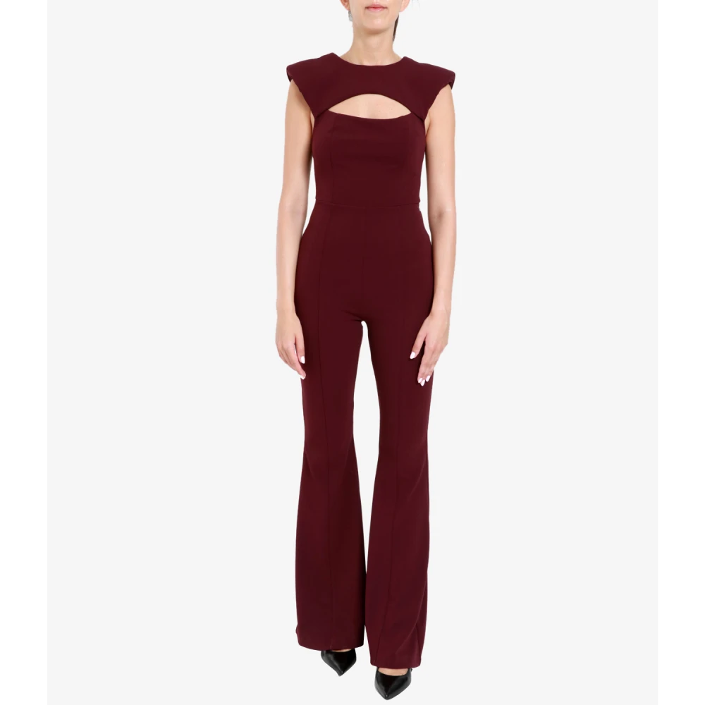 Aniye By Wijde Broek Jumpsuit met Schoudervullingen Red Dames