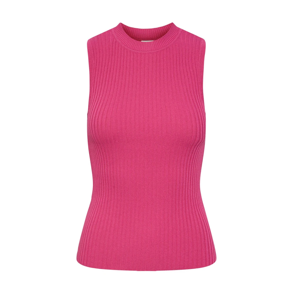 Y.A.S. Dames Tops & T-shirts Yastanki Sl Knit Top Roze