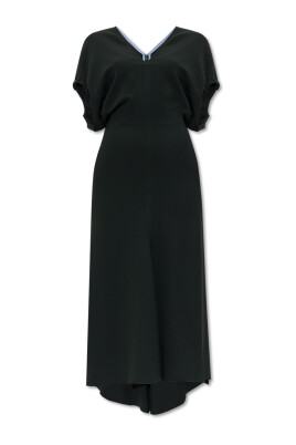 asymmetric-dress-with-a-v-neckline