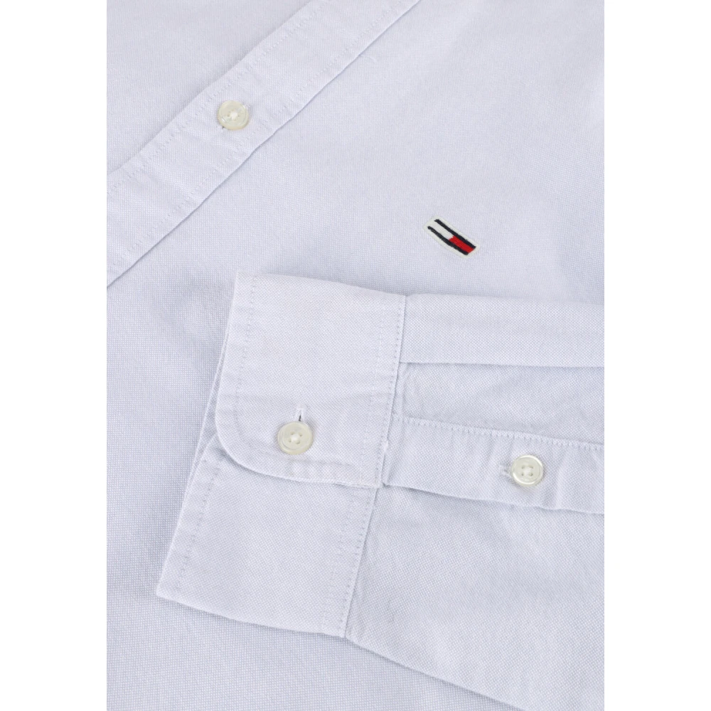 Tommy Jeans Blauw Casual Oxford Overhemd voor Heren Blue Heren