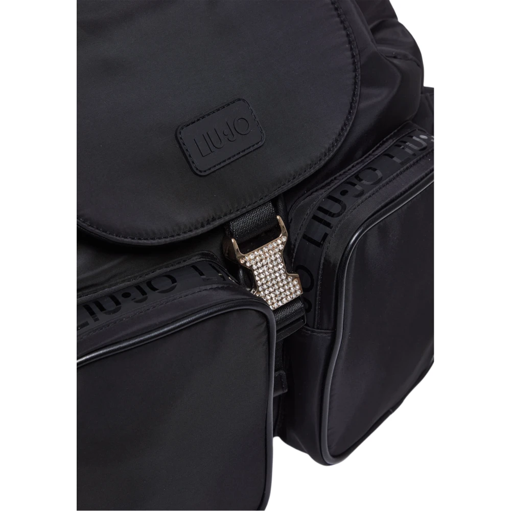 Liu Jo Nylon Rugzak met Logodetails Black Dames