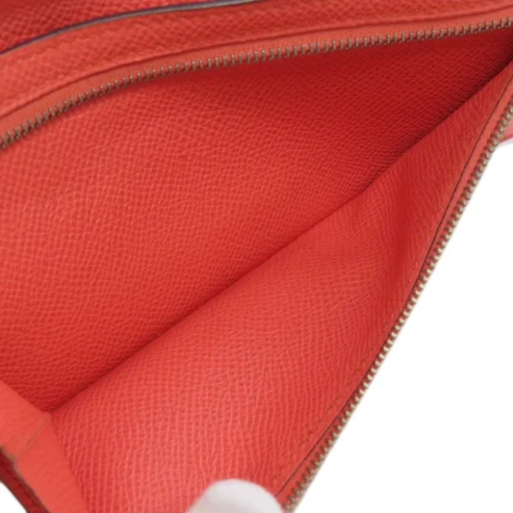 Hermès Vintage Pre-owned Leather wallets Red Dames