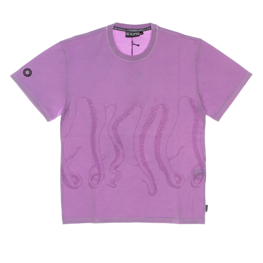 Octopus Geverfde Quartz Tee Korte Mouw T-shirt Purple Heren