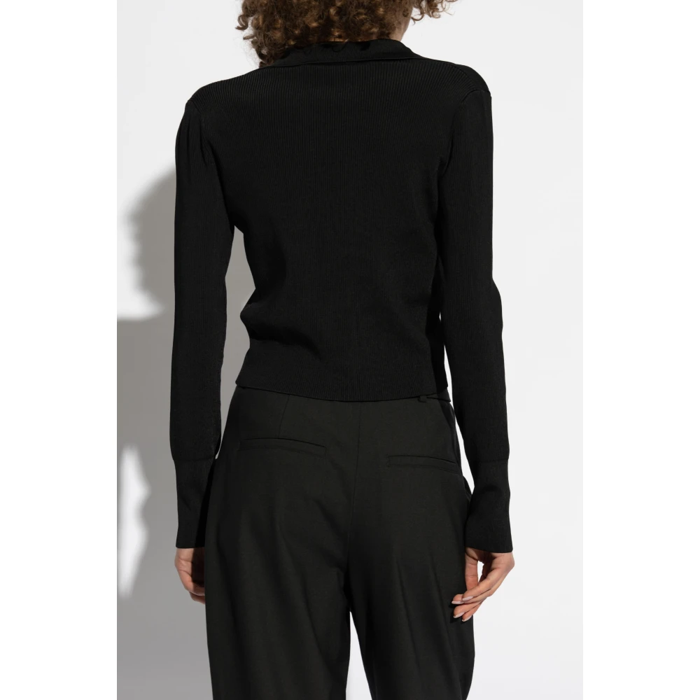 IRO Geribbelde top Fraya Black Dames
