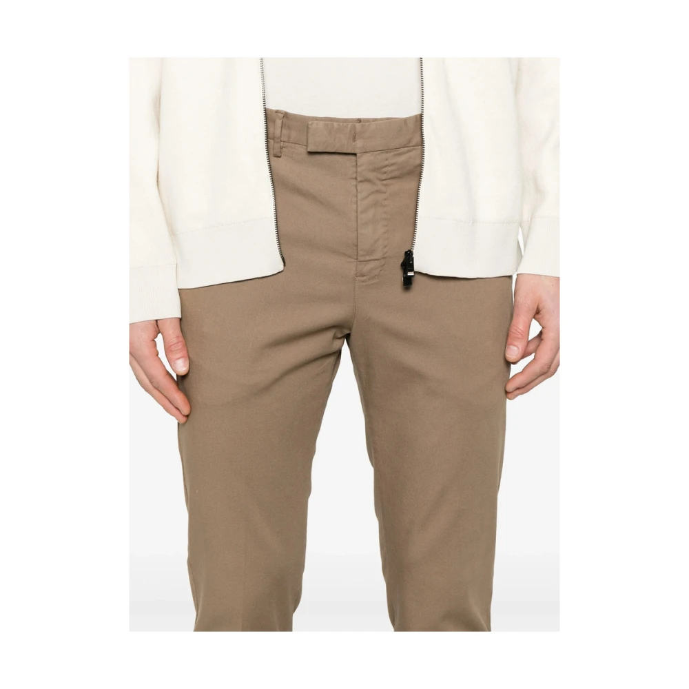 Pt01 Aardebruine Casual Broek Brown Heren