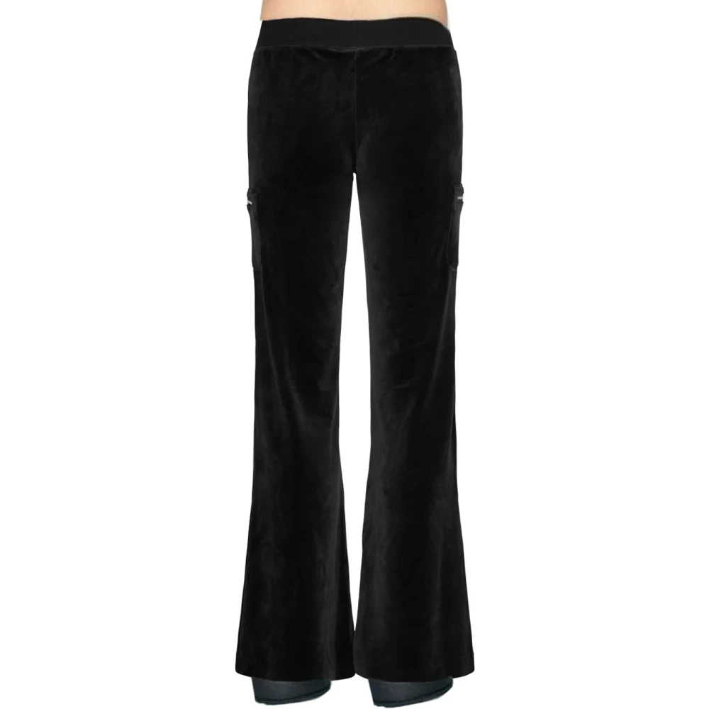 Juicy Couture Fluwelen Cargo Broek Polyester Mix Black Dames