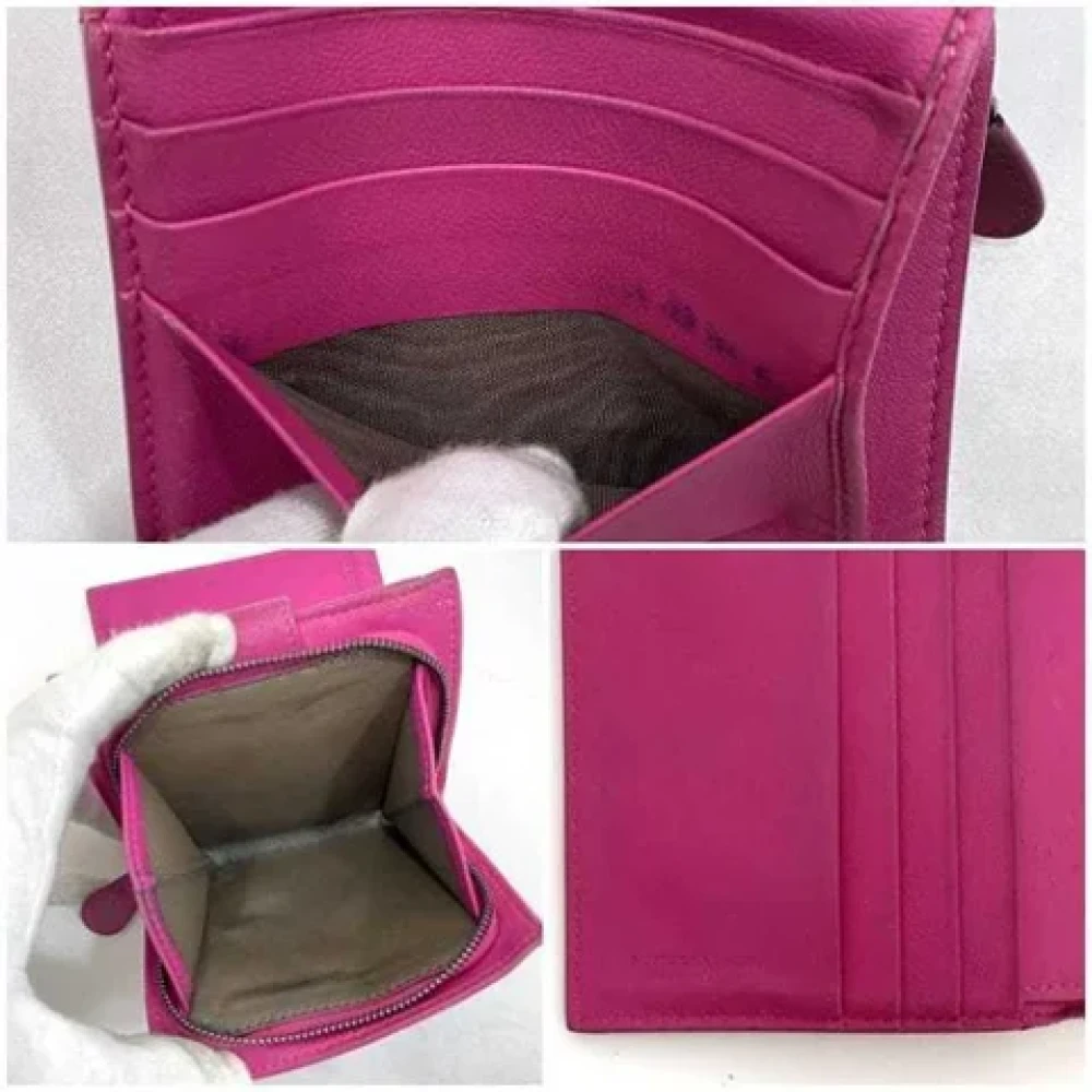 Bottega Veneta Vintage Pre-owned Leather wallets Pink Dames