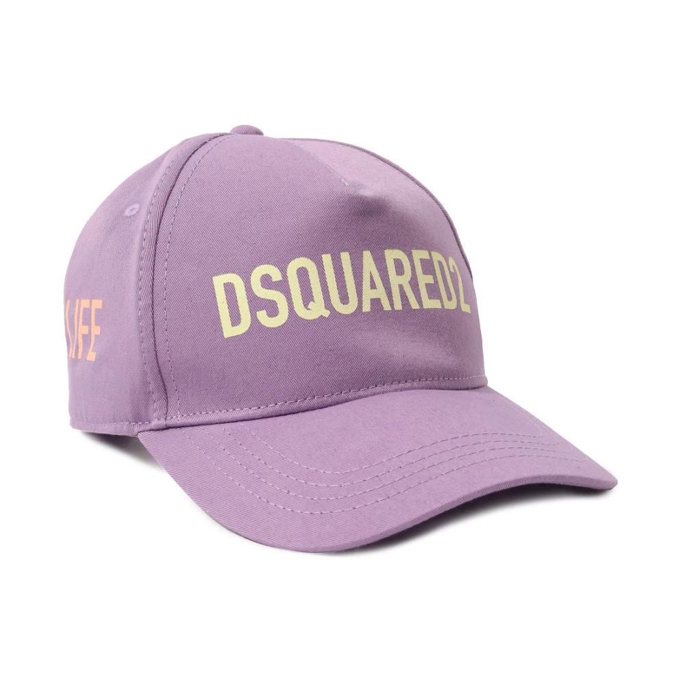Dsquared2 Lavendel Paarse Logo Baseball Cap Purple Dames