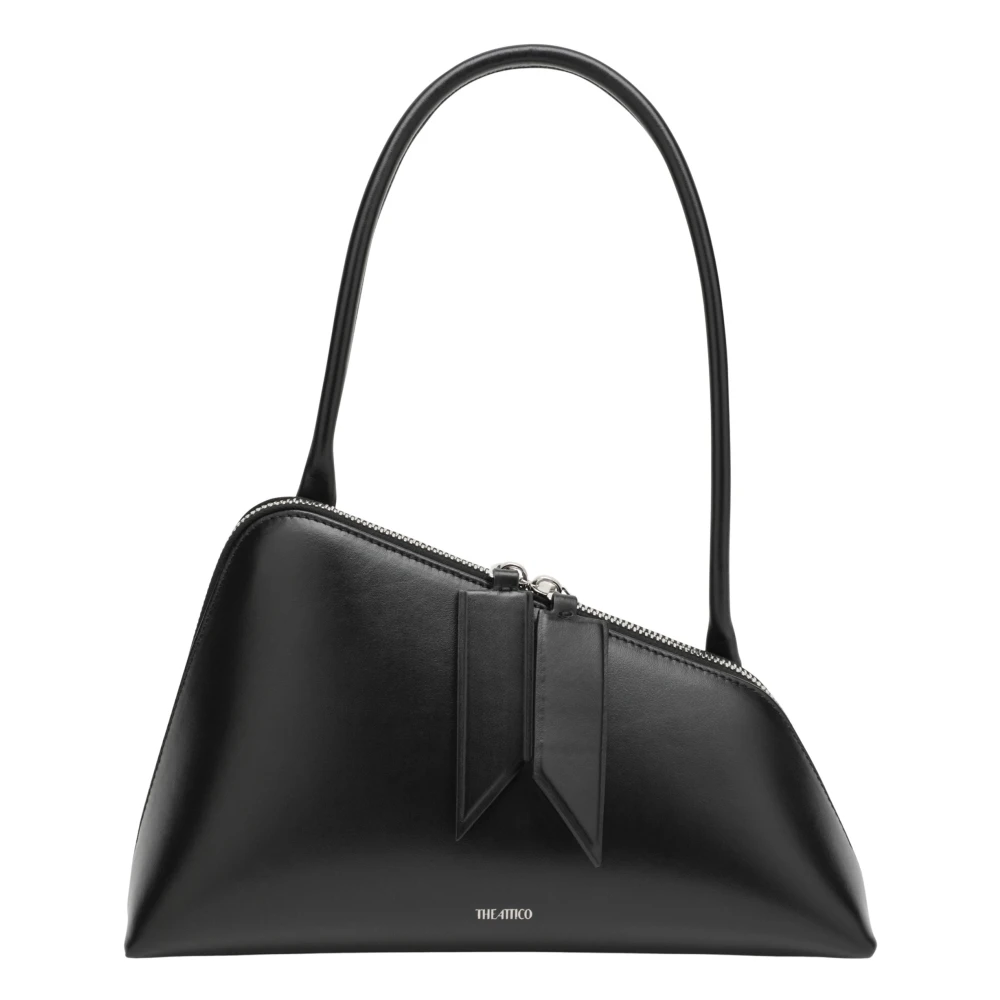 The Attico Sunrise Medium Schoudertas Black Dames