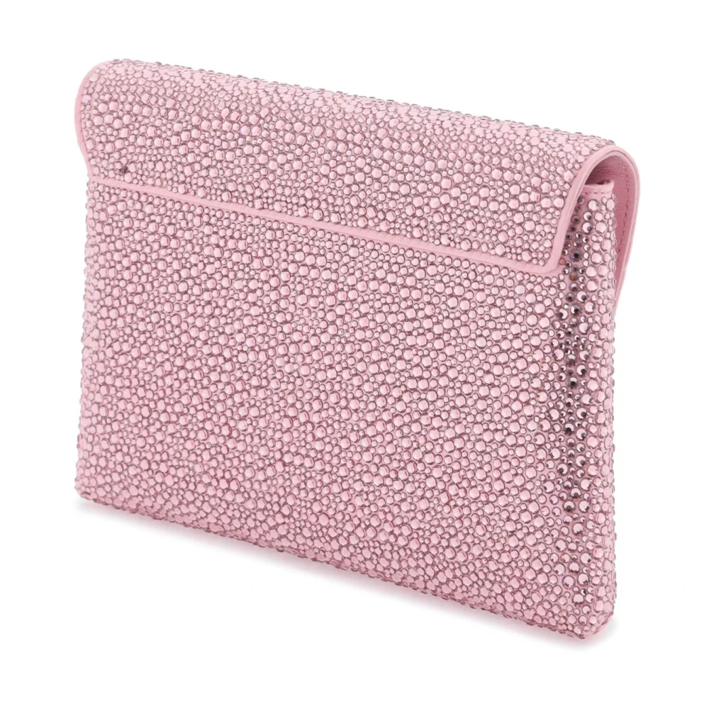 Versace Kristalversierde Envelop Clutch Pink Dames