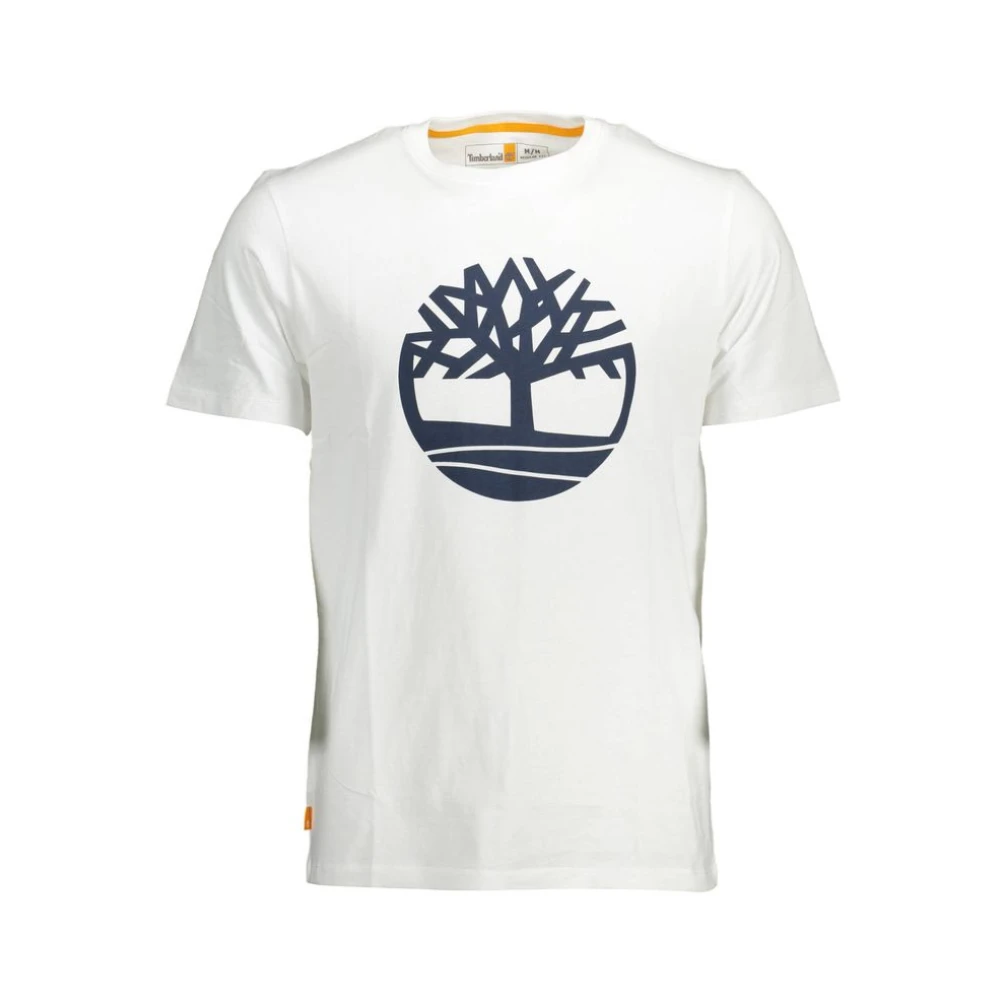 Timberland Men's White Regular Fit Short Sleeve T-Shirt