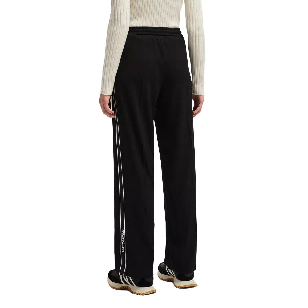 Moncler Satin Track Pants 90's Stijl Black Dames