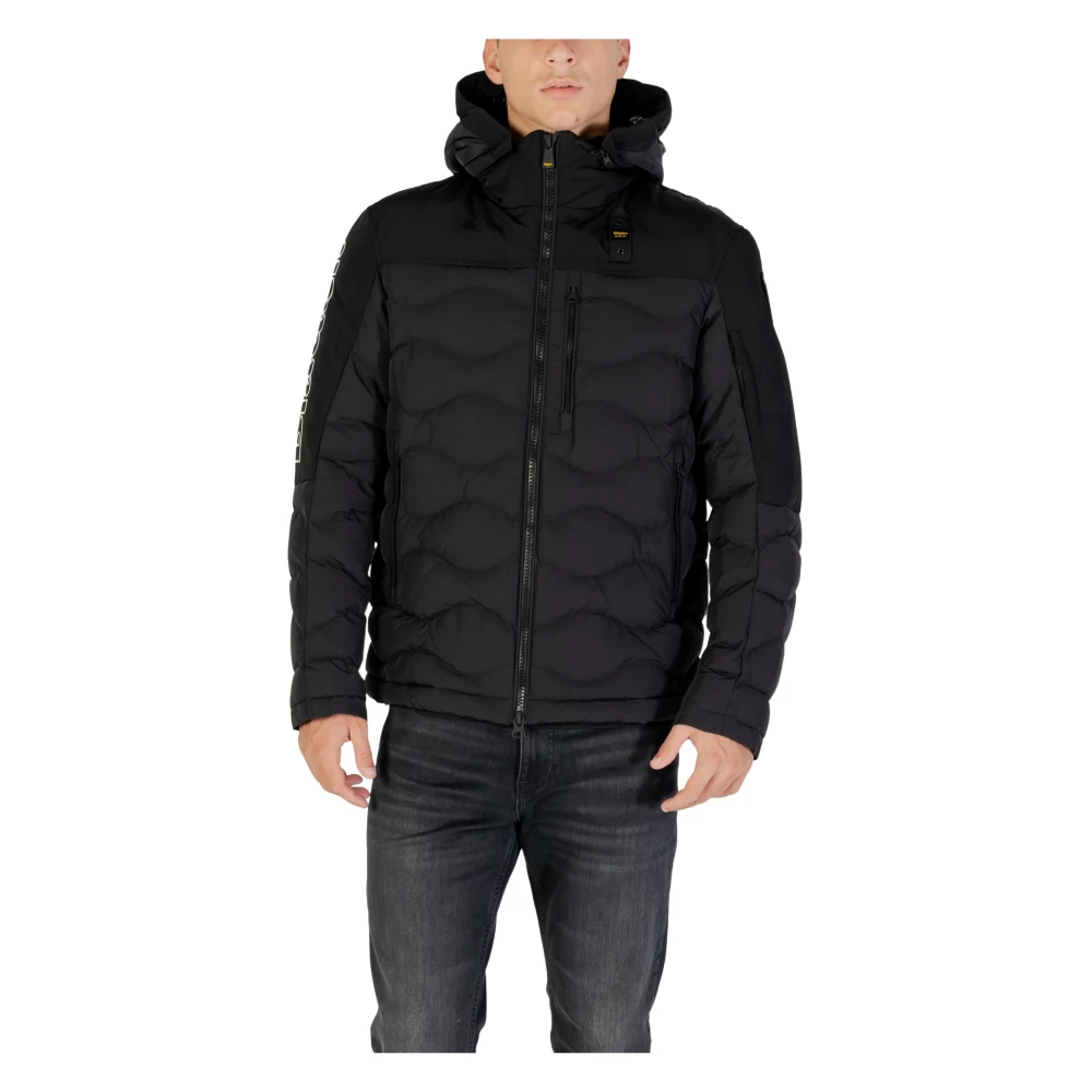 Blauer Herren Schwarz Jacken, K, Mgröße: