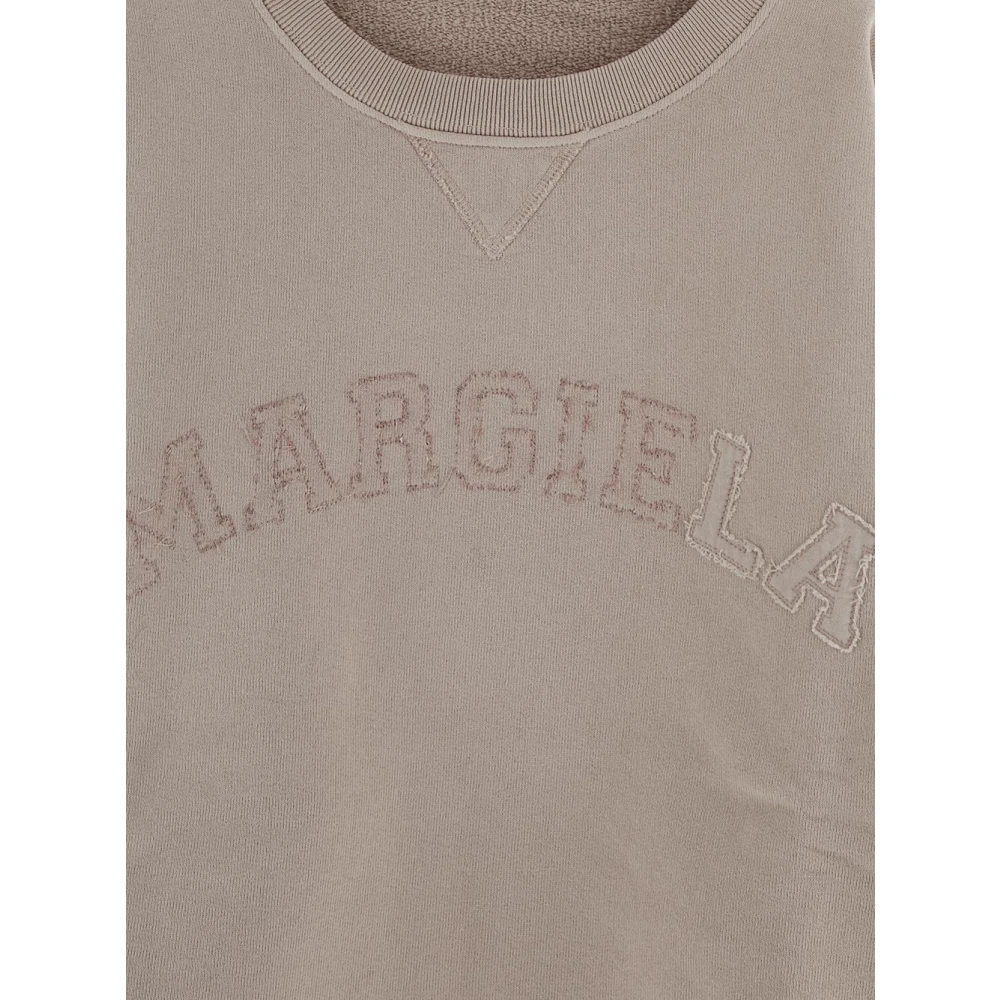Maison Margiela Katoenen Logo Sweatshirt Pink Dames
