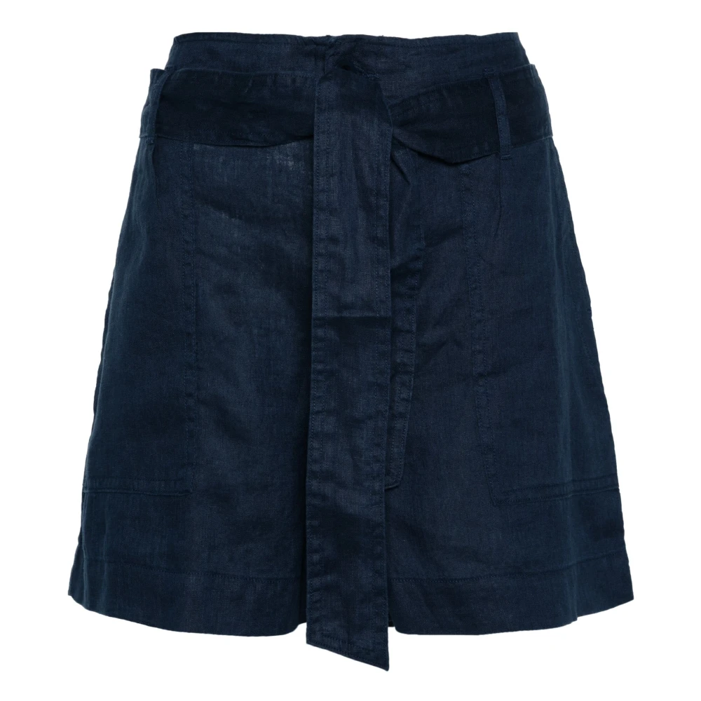 Ralph Lauren Daviana Flat Front Shorts Blue Dames