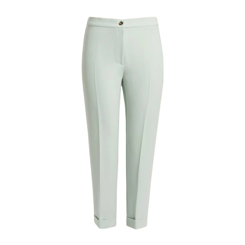 Marina Rinaldi Groene Slim-Fit Elegante Broek Green Dames
