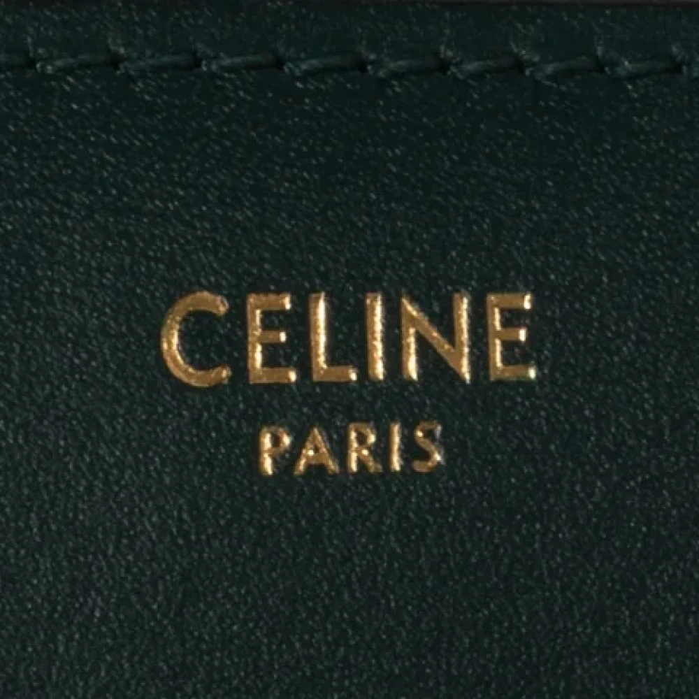 Celine Vintage Pre-owned Leather celine-bags Green Dames