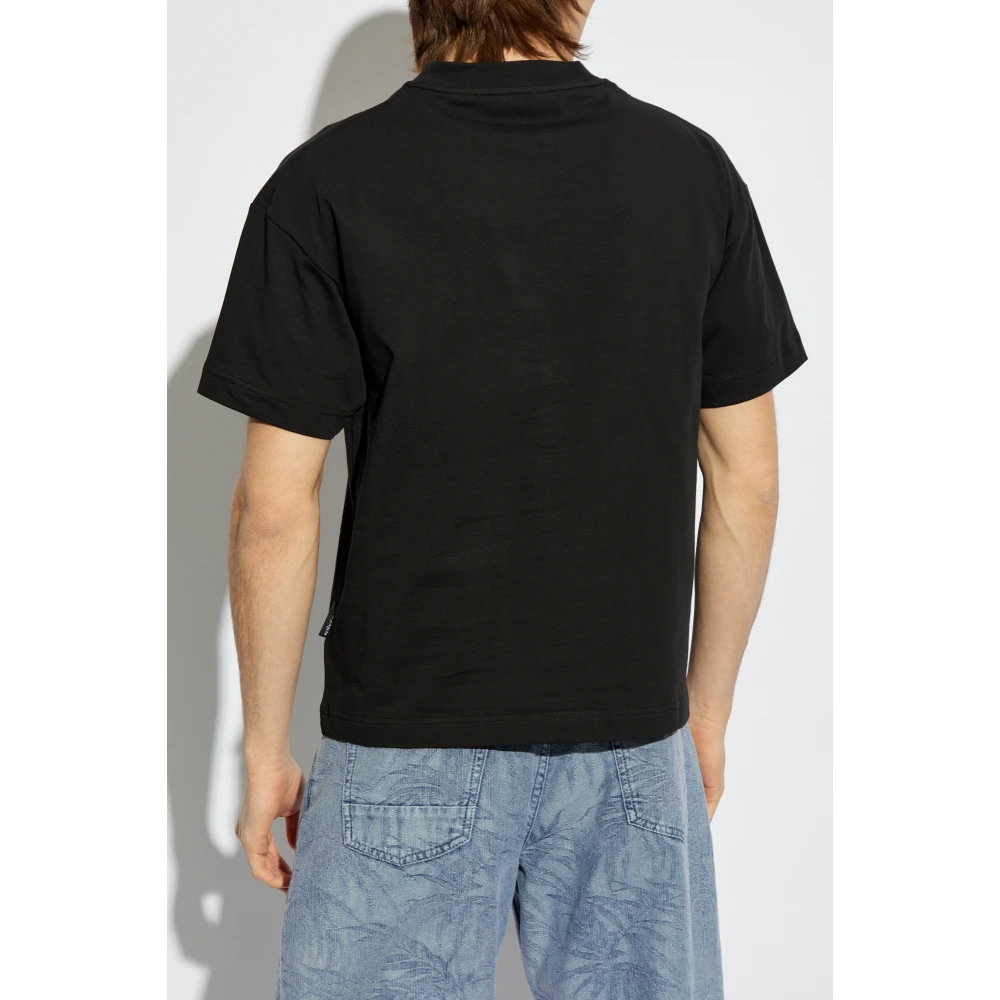 Palm Angels T-shirt met print Black Heren
