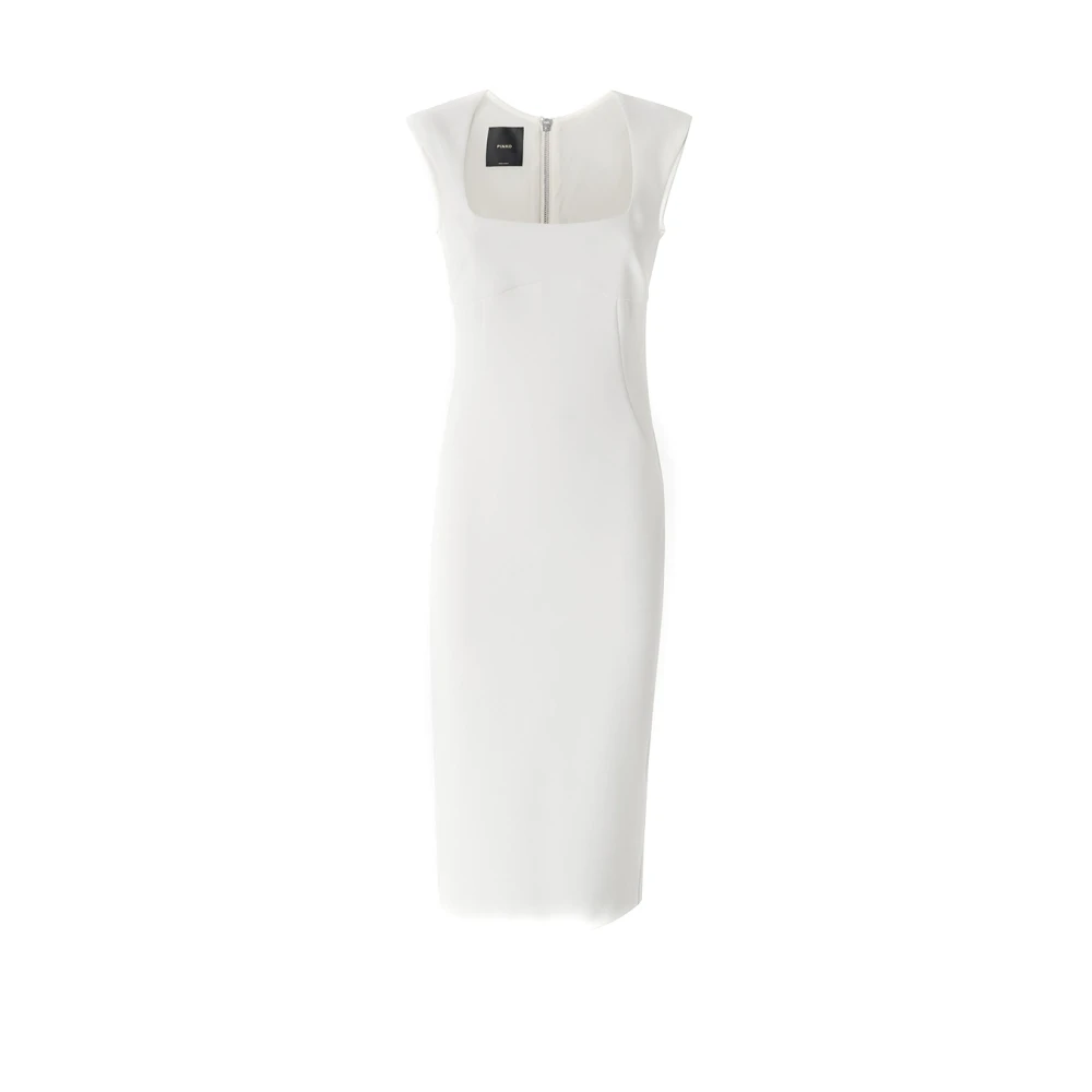 Pinko Women's White Midi Dresses, M, Midi Dress