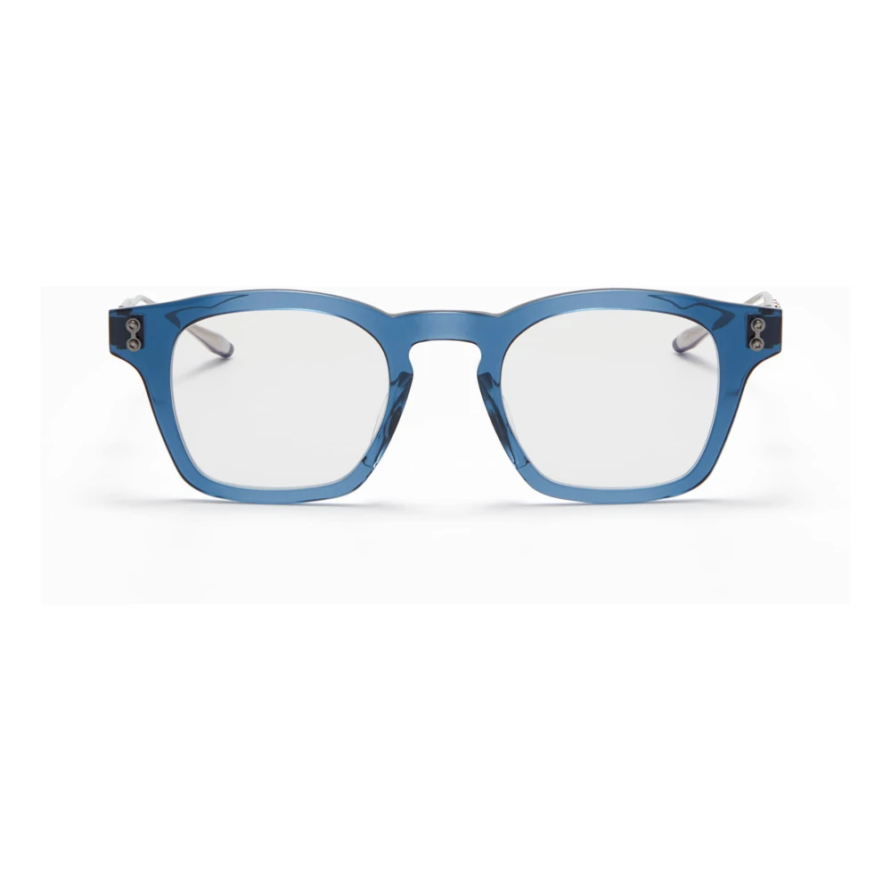 Akoni Kristalblauw Zwart Vierkante Bril Blue Heren