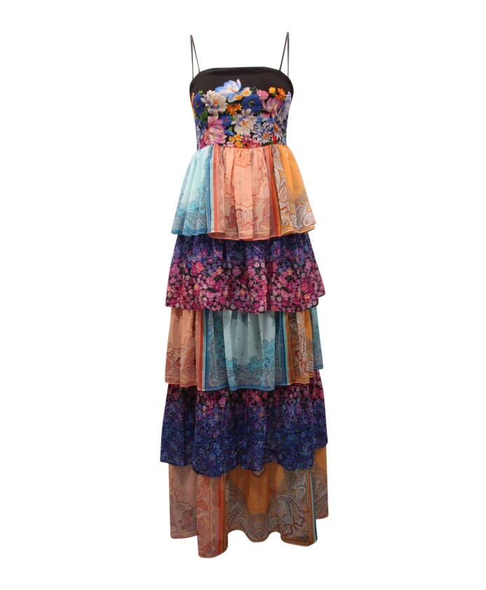 bohemian-mix-ruffle-dress-with-side-zipper