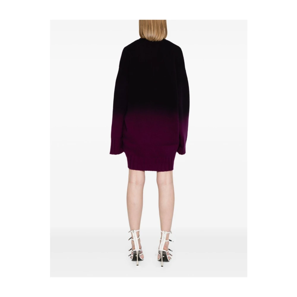 The Attico Donkerpaarse Wollen Kasjmiertrui Purple Dames