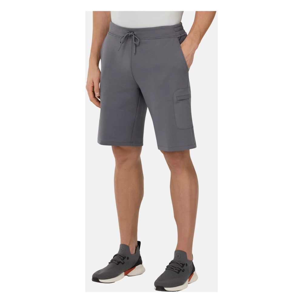 Boggi Milano Bermuda-shorts in lichte katoen-polyester mix White Heren