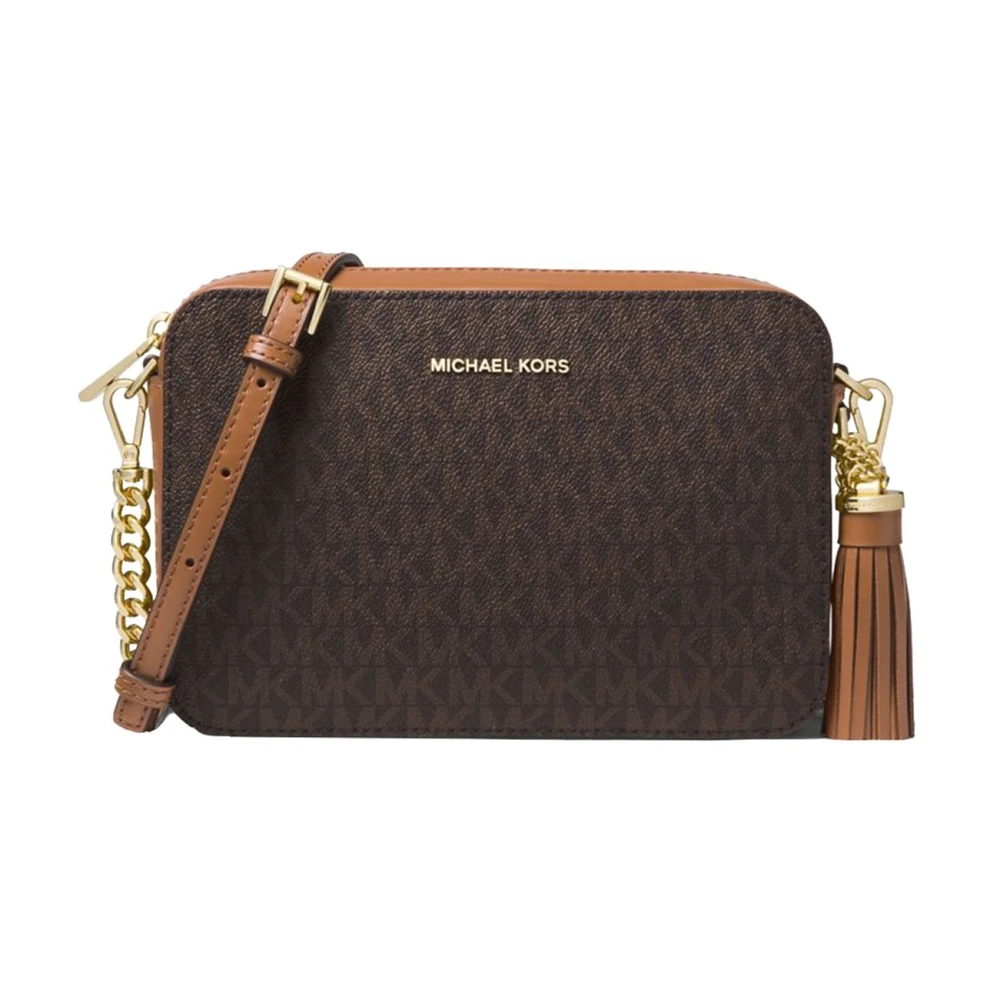 Michael Kors Brown Cross Body Bags, Female, One Size, Womens Shoulder Bag Jet Set Md Camera Bag 32F8gf5m2b200
