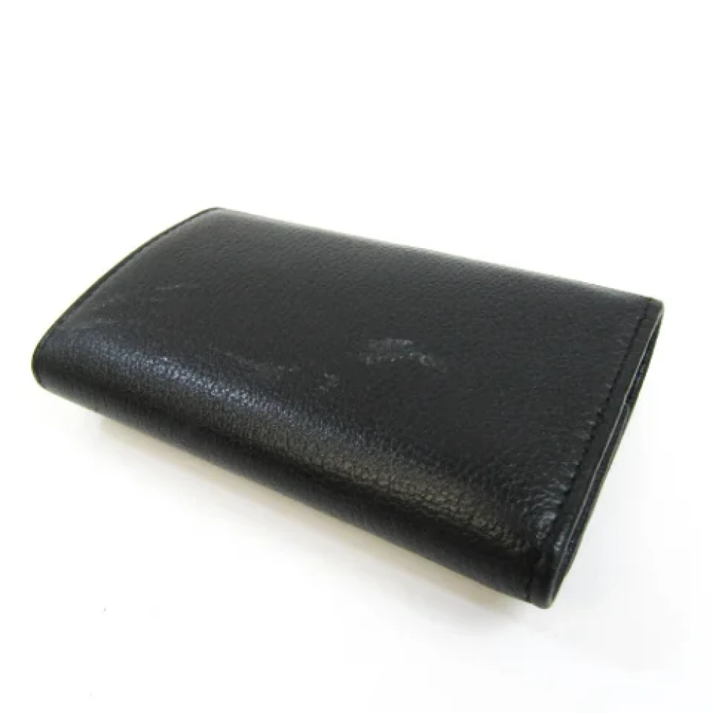 Chanel Vintage Pre-owned Leather home-office Black Dames