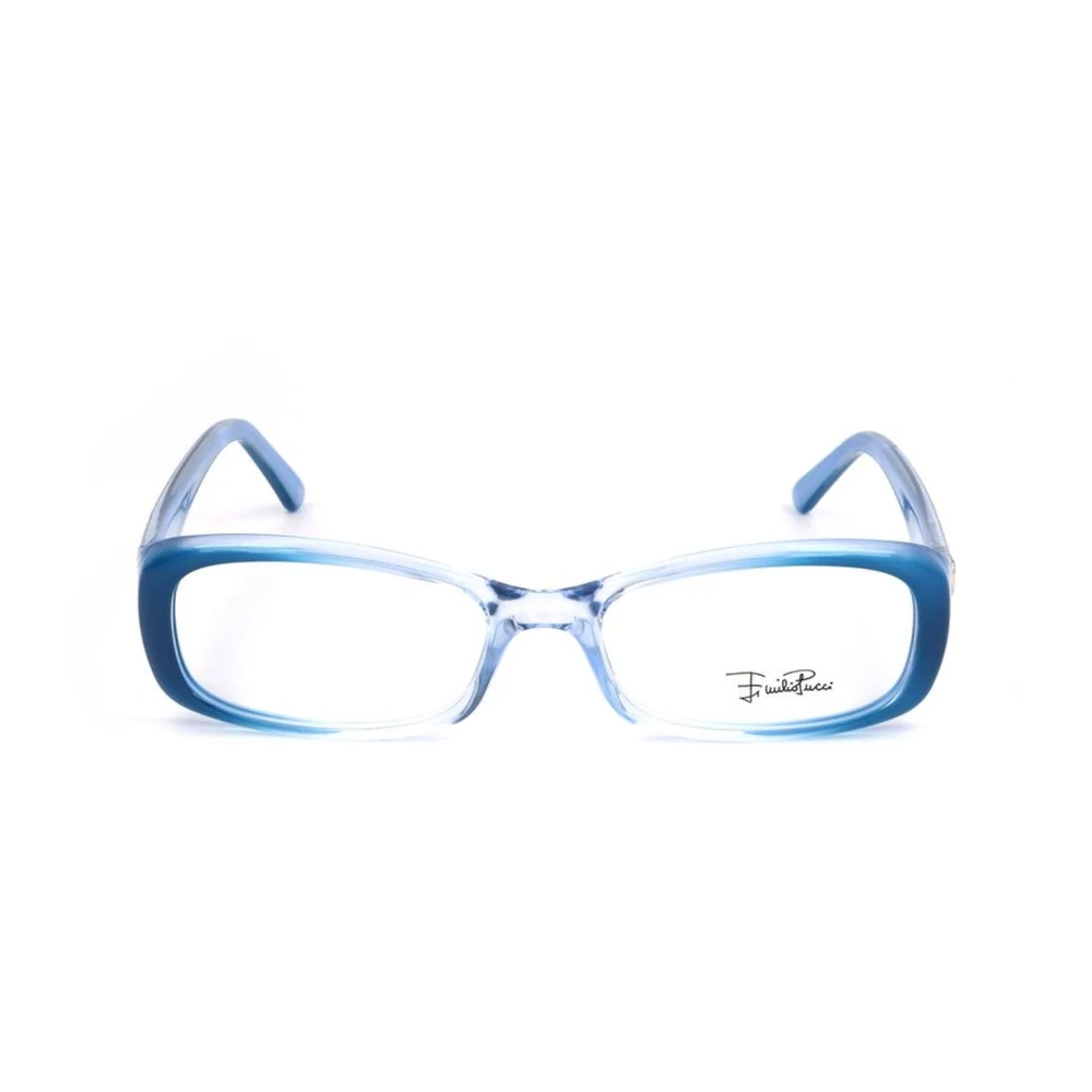 EMILIO PUCCI Blauwe Gradient Kunststof Frame Bril Blue Dames