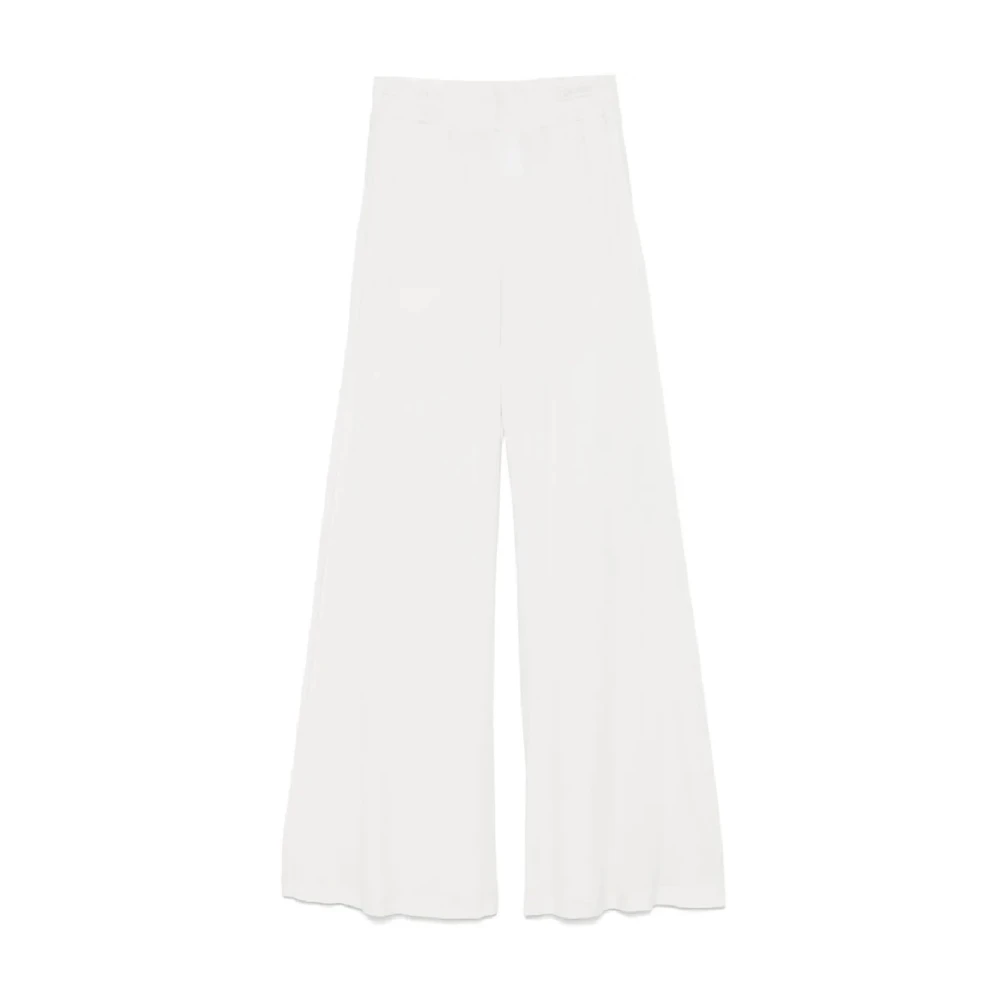 Fabiana Filippi Women's White Wide Trousers, S, Elegant Stylish Trousers