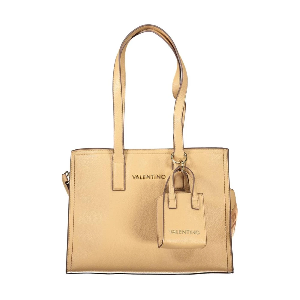 Valentino Women's Beige Elegant Polyurethane Handbag With Sleek Design - Shoulder Bags - One Size - Bags