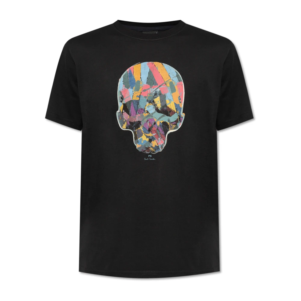 PS By Paul Smith Bedrukt T-shirt Black Heren