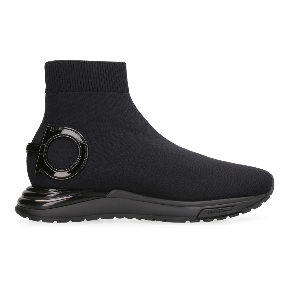 Ferragamo Gebreide sok-stijl sneakers Dames Schoenen Zwart
