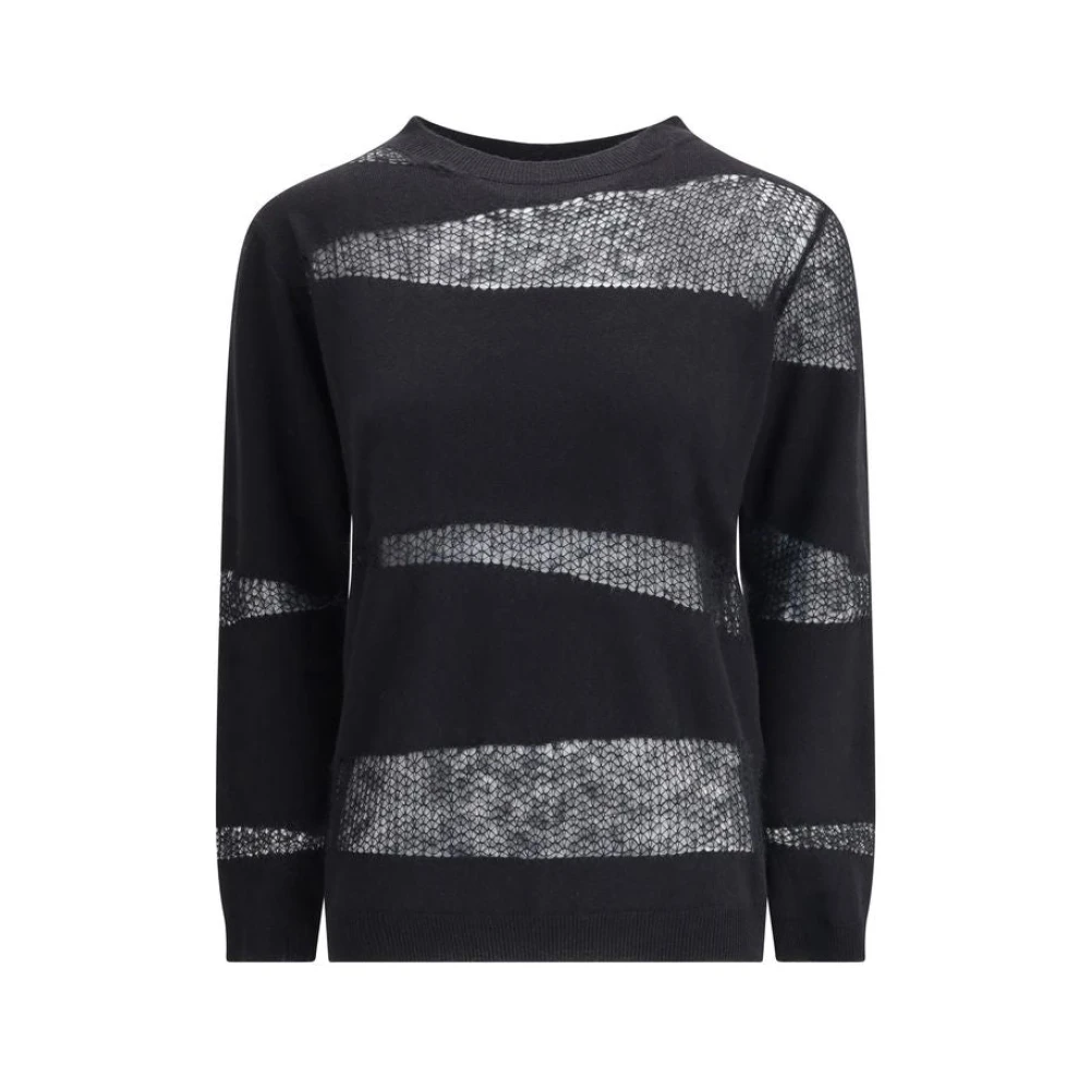 Fabiana Filippi Gray Platinum Boat Neck Jumper - Female - Round-Neck Knitwear - L - Knitwear