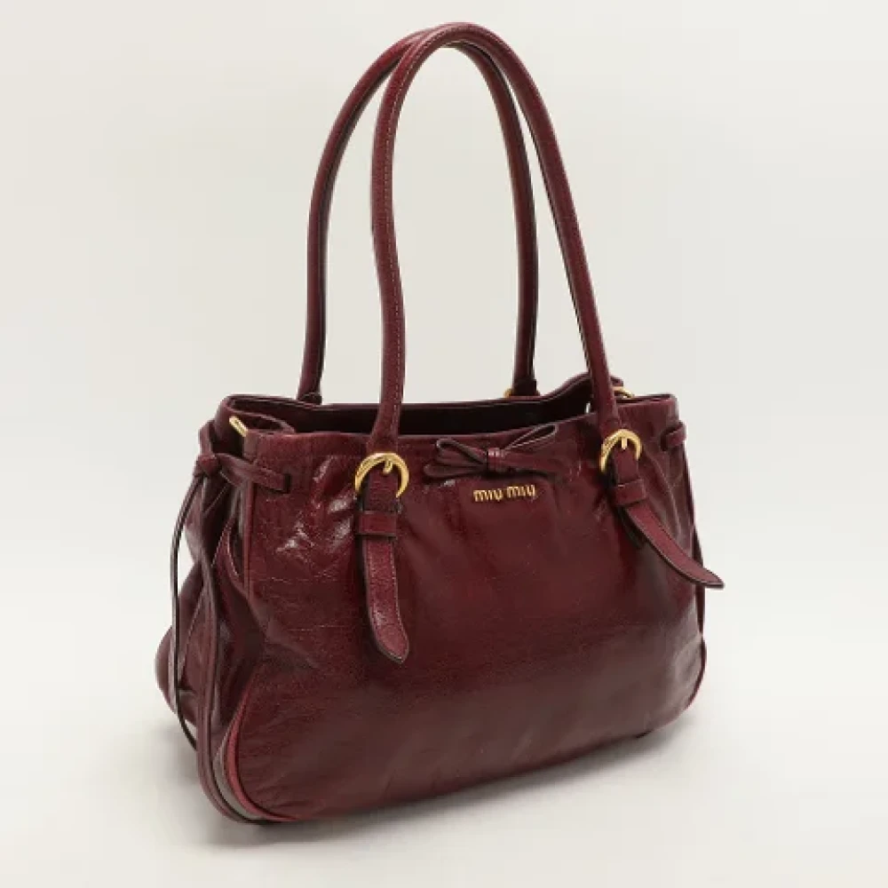 Miu Pre-owned Leather shoulder-bags Red Dames