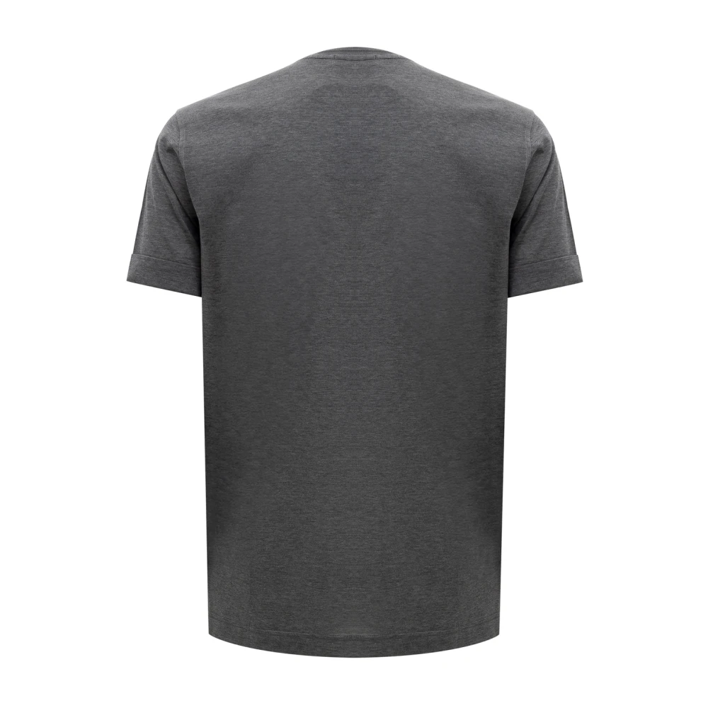 Corneliani Donkergrijze Zak Knoop T-shirt Gray Heren