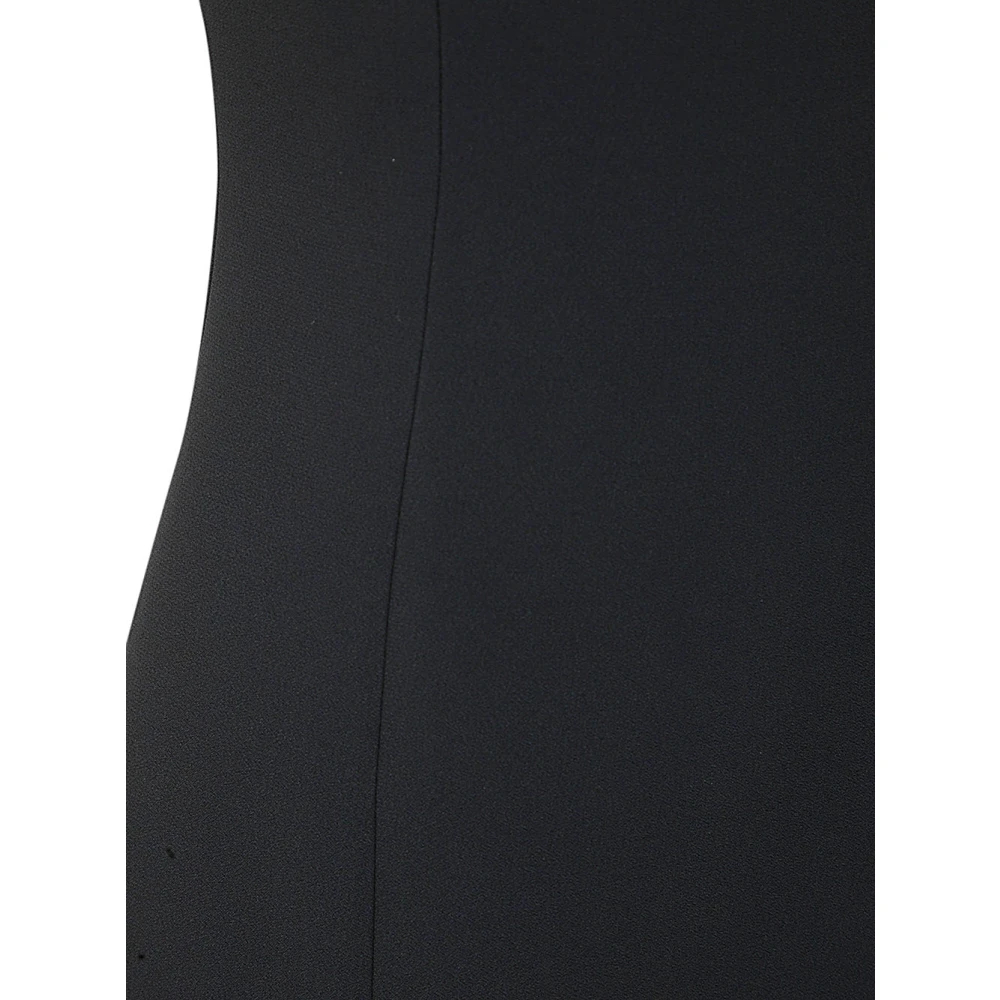 Versace Enver Satijnen Stoffen Jurk Black Dames