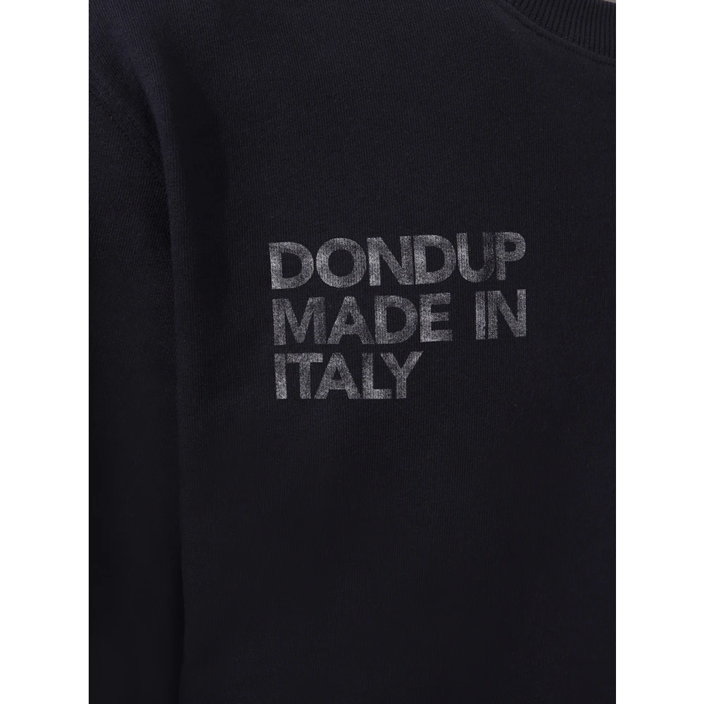 Dondup Blauwe Crew-neck Sweatshirt met Logo Print Blue Heren