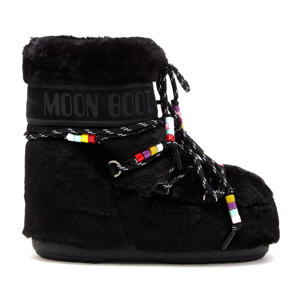 Moon Boot Svarta ankelboots för kvinnor Black, Dam