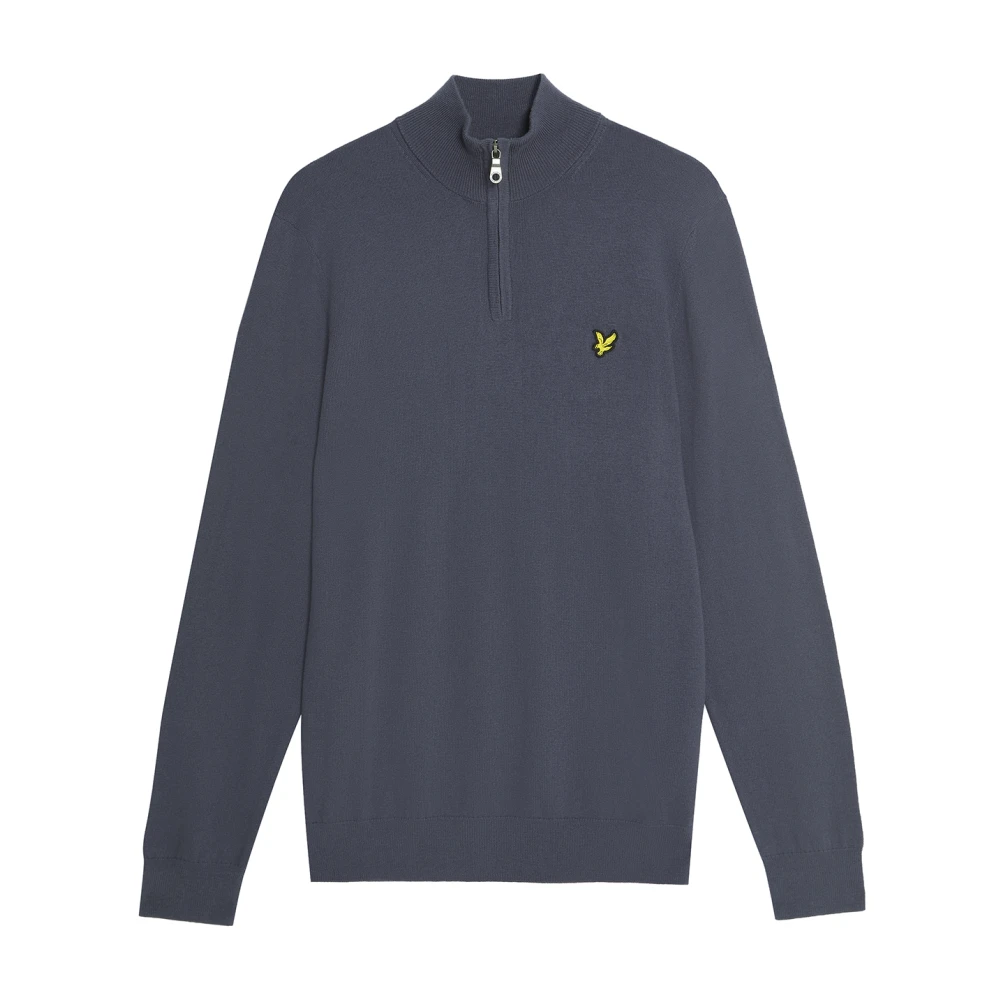 Lyle & Scott Grau Pull Aus Merinowolle Mit Halbem Reißverschluss - Bild 2