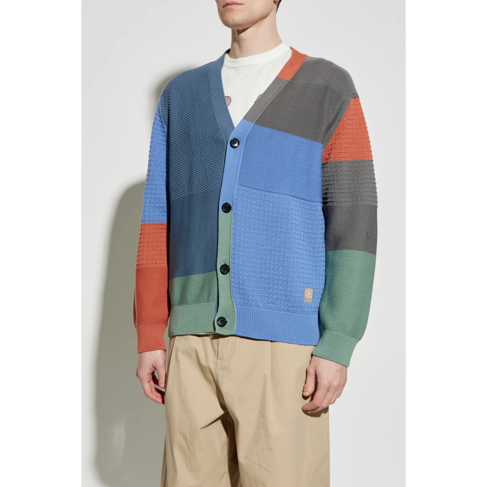 PS By Paul Smith Cardigan met logopatch Multicolor Heren